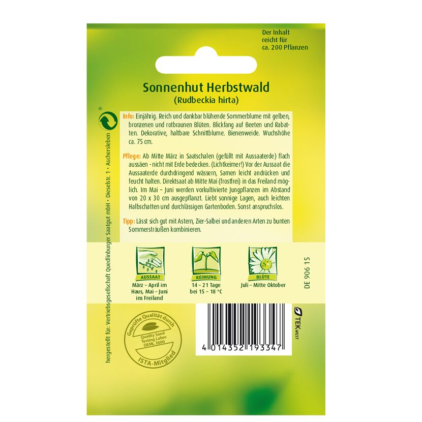 Sonnenhut Herbstwald Samen