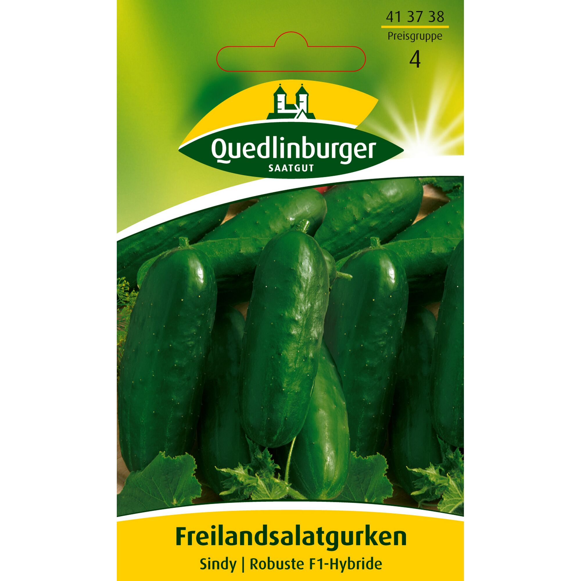 Grüne Freilandsalatgurken der Marke Quedlinburger