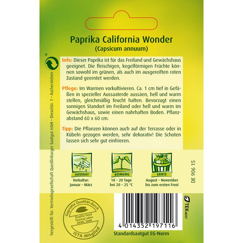 Paprika California Wonder