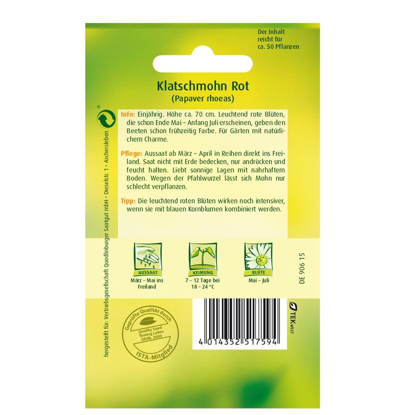 Klatschmohn rot