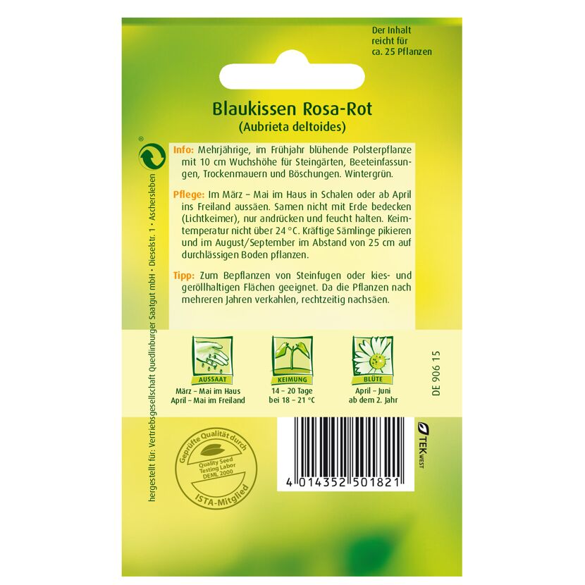 Samenpackung Blaukissen Rosa-Rot