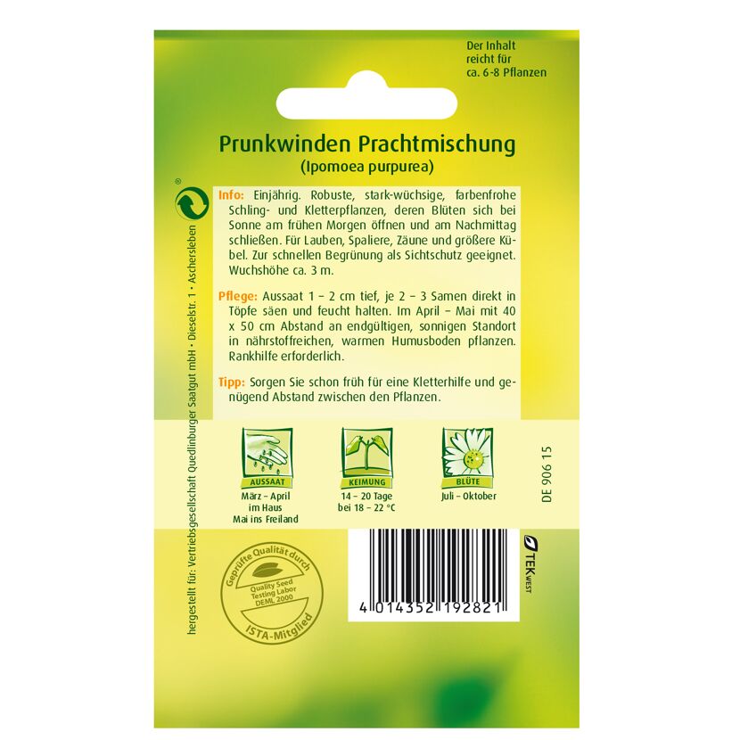 Samenpackung für Prunkwinden Prachtmischung