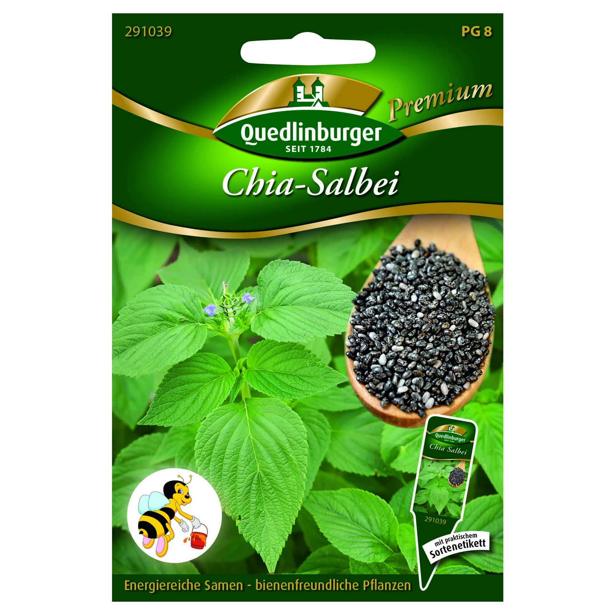 Chia-Salbei Samen und Pflanze