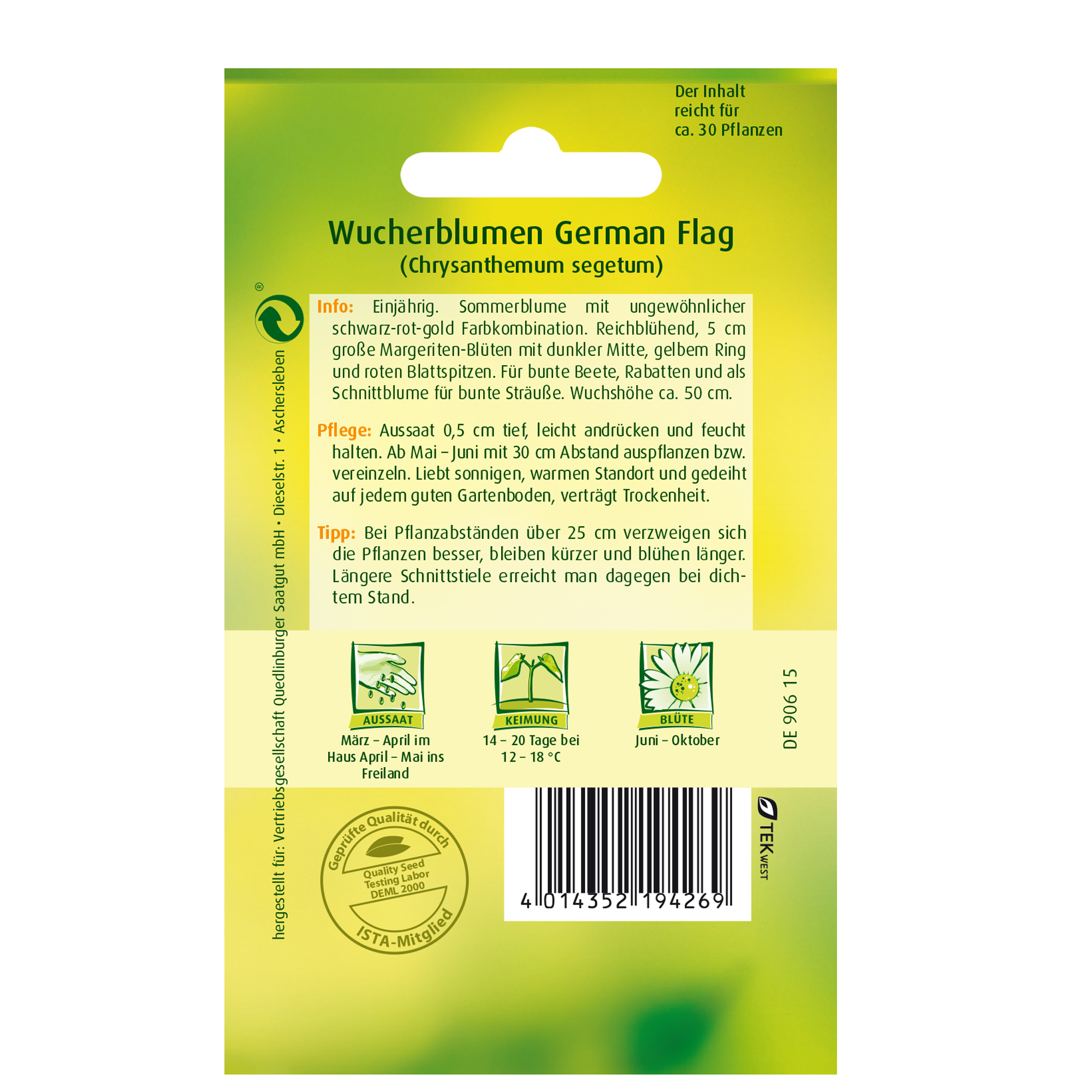 Wucherblumen 'German Flag' + product picture
