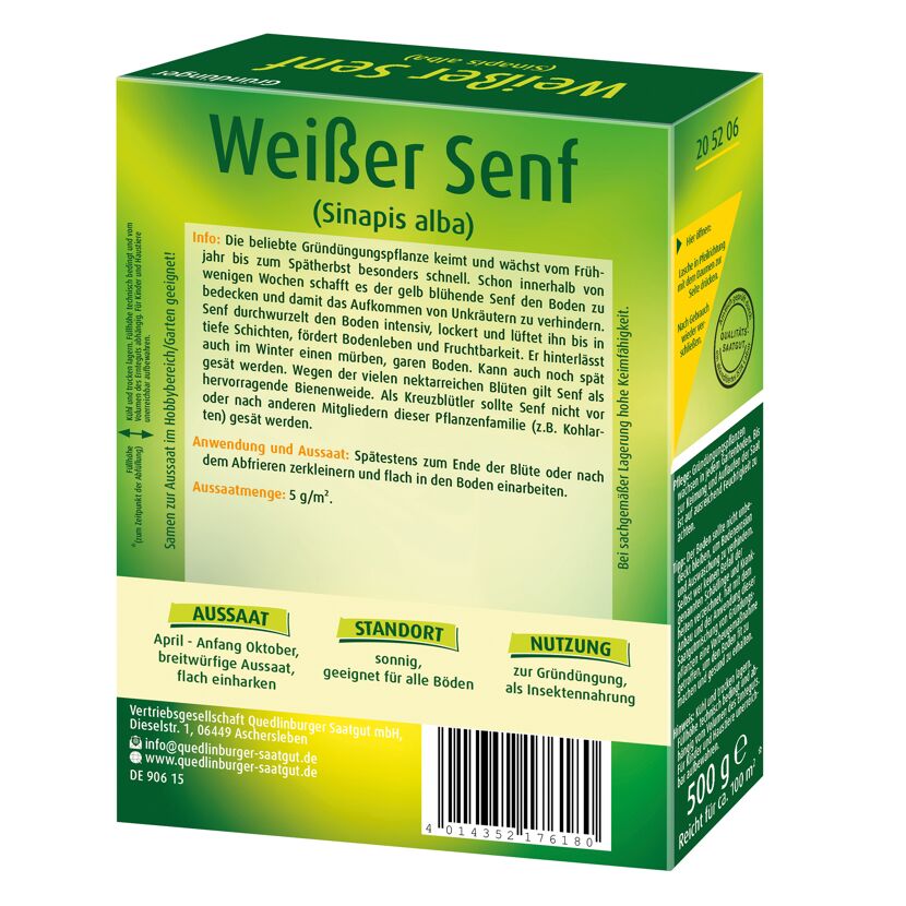 Weißer Senf Gründünger 500 g