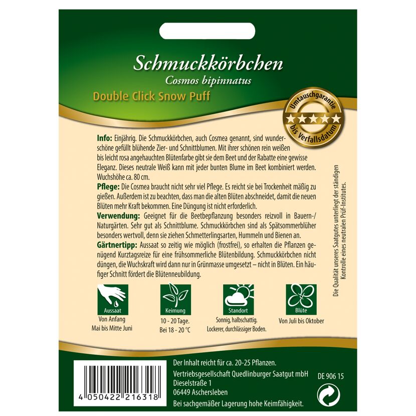 Samenpackung Schmuckkörbchen Double Click Snow Puff