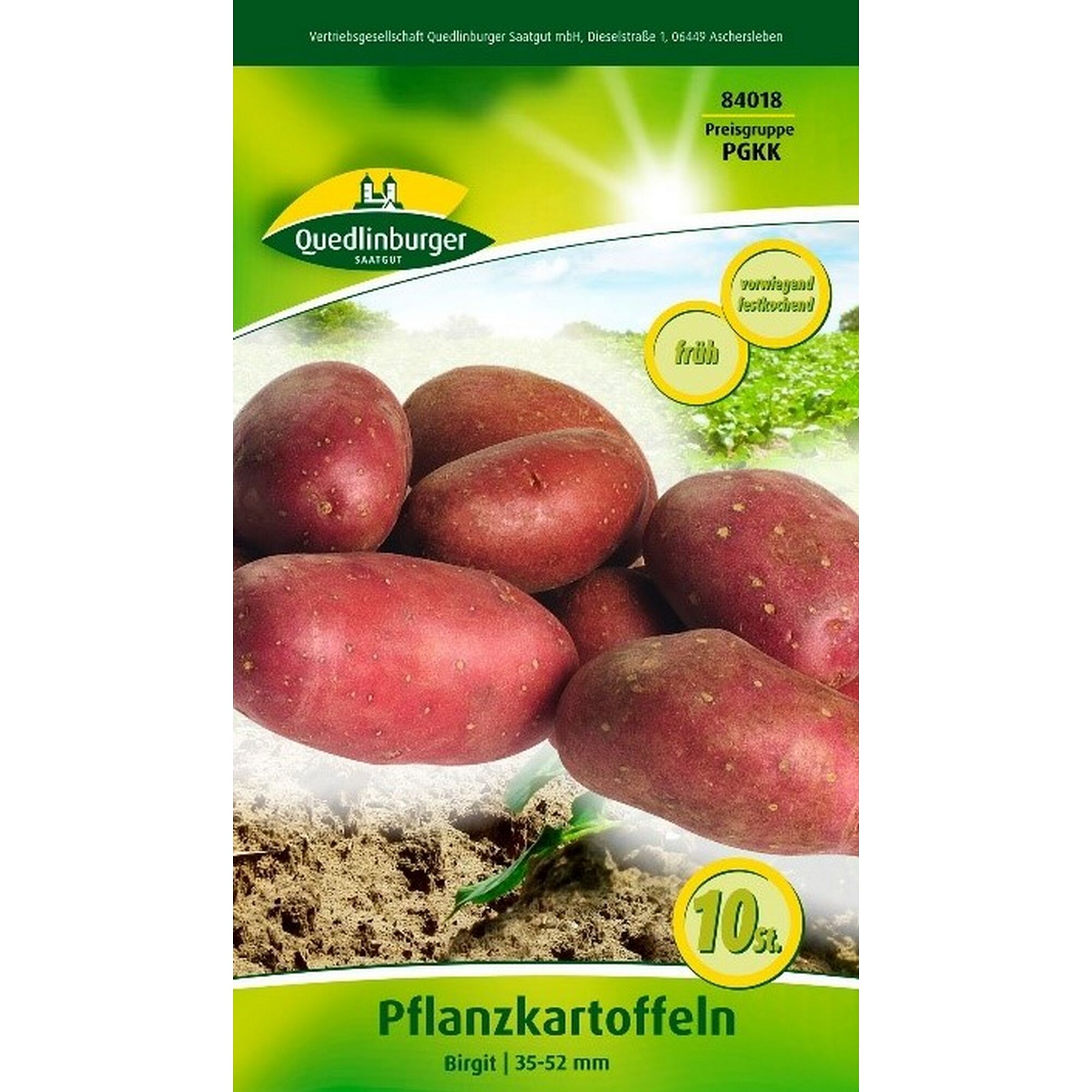 Rosa Saatkartoffeln der Sorte Birgit