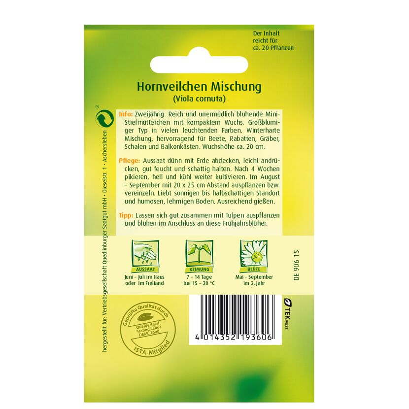 Hornveilchen Mischung Samen