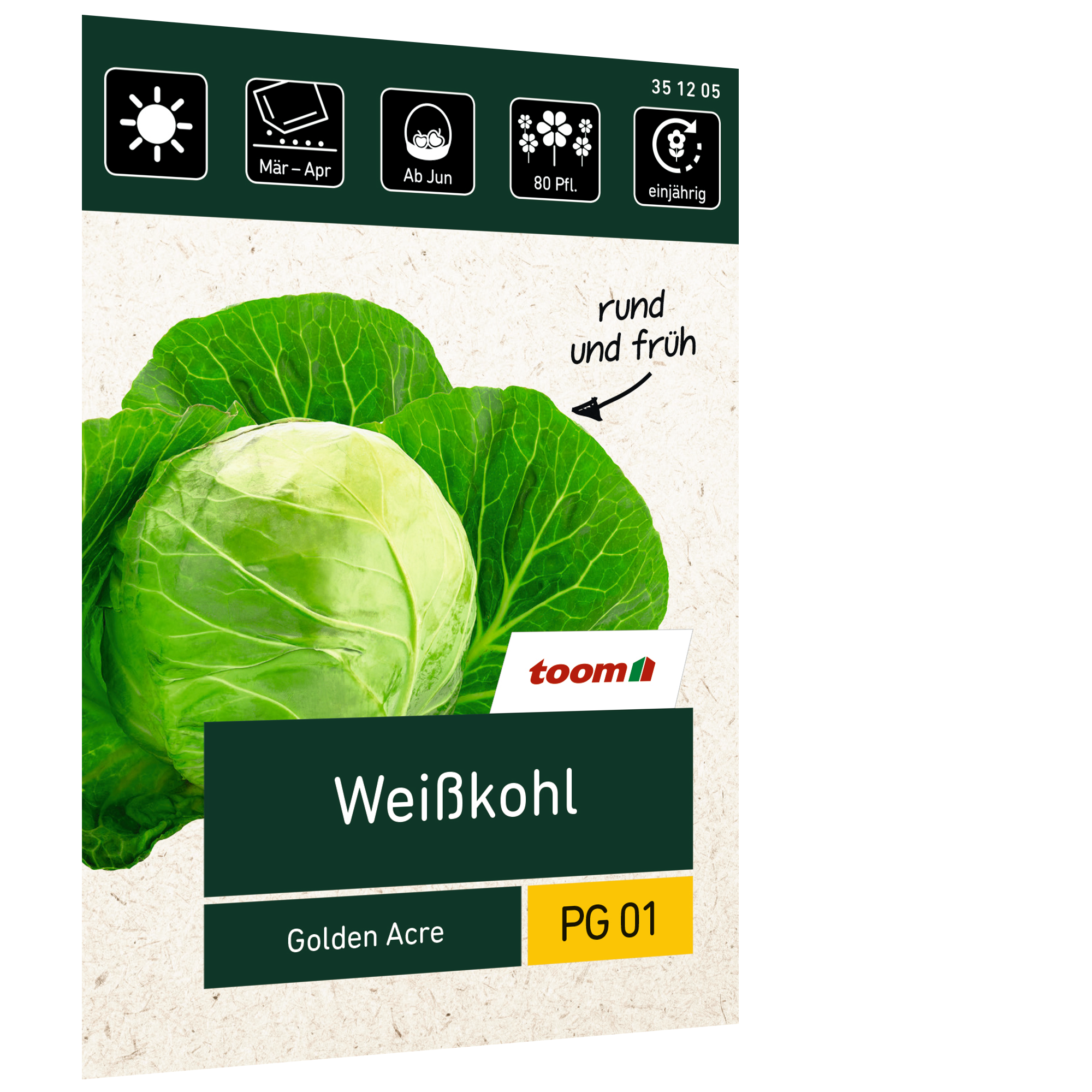 Weißkohl 'Golden Acre' + product picture