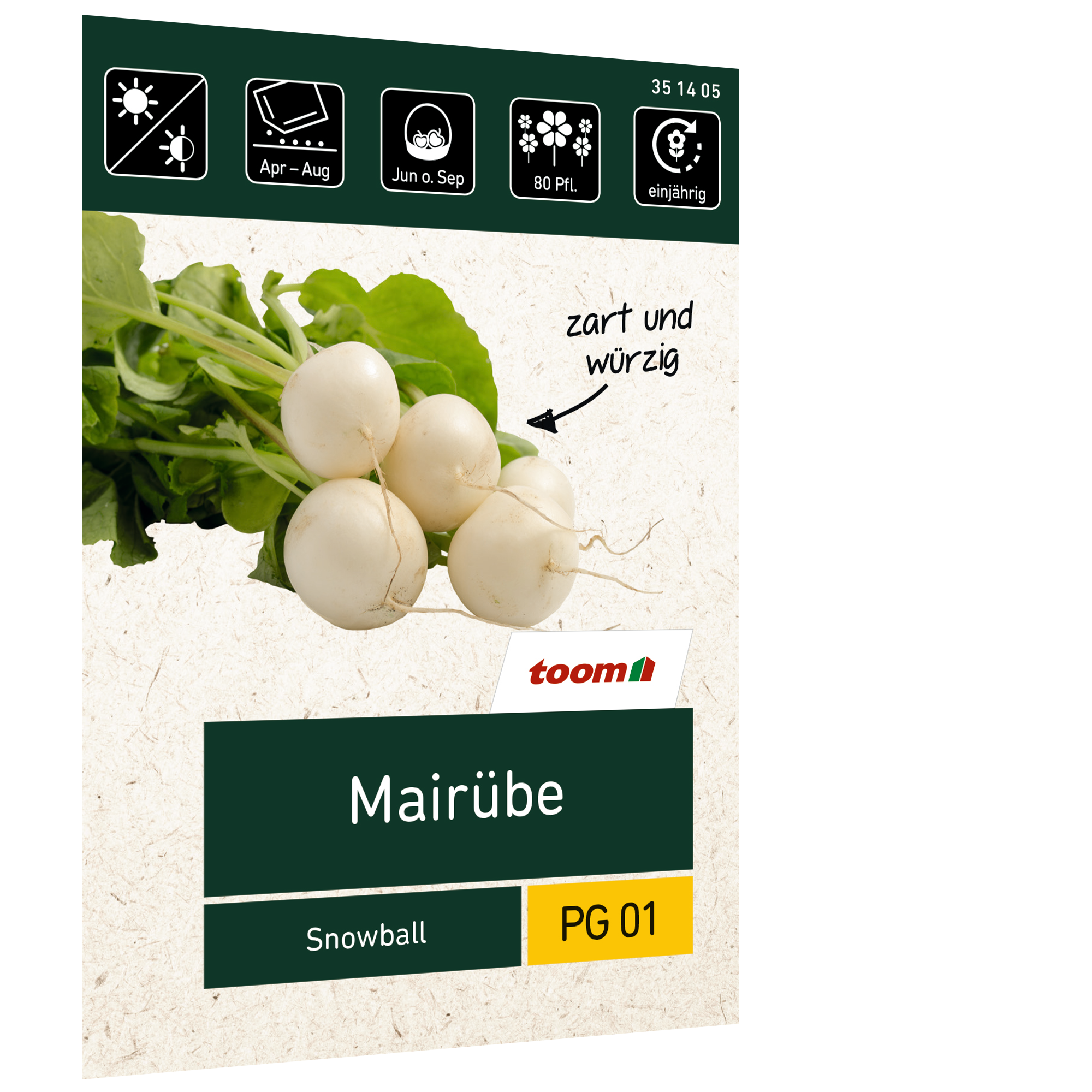 Mairübe 'Snowball' + product picture