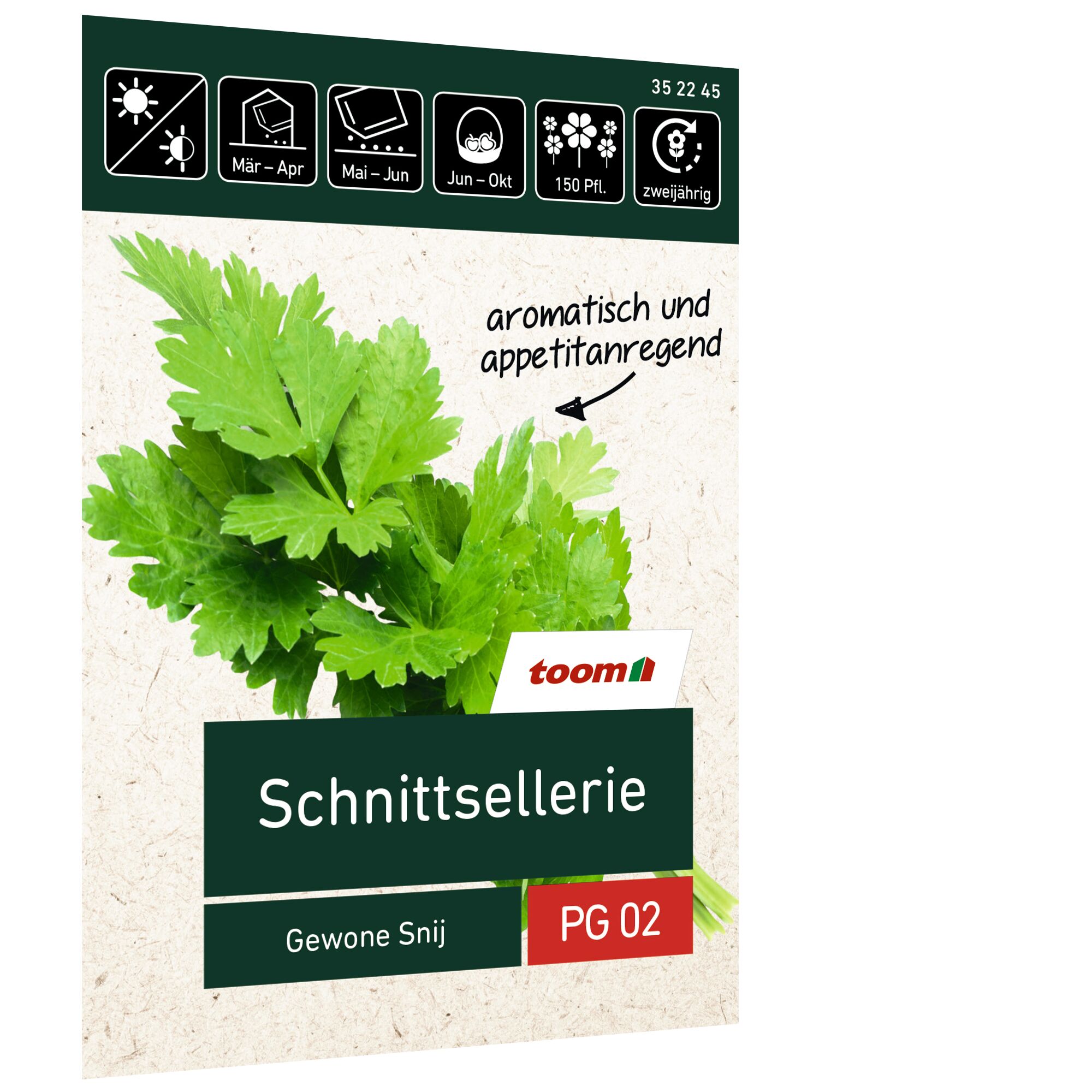 Schnittsellerie, Gewone Snij, toom