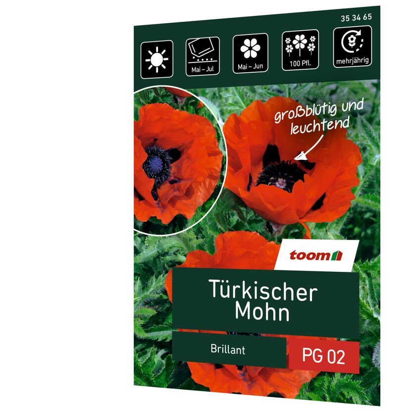 Türkischer Mohn, Brillant, Samenpackung von toom