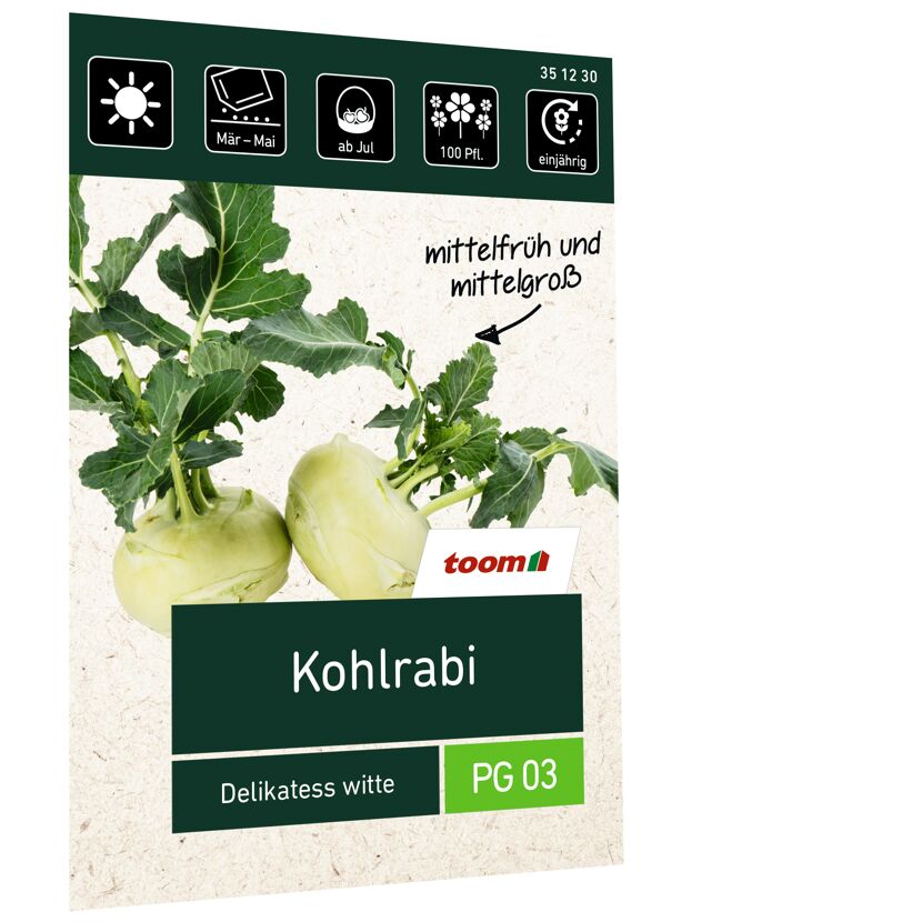 Kohlrabi Delikatess weiße Sorte