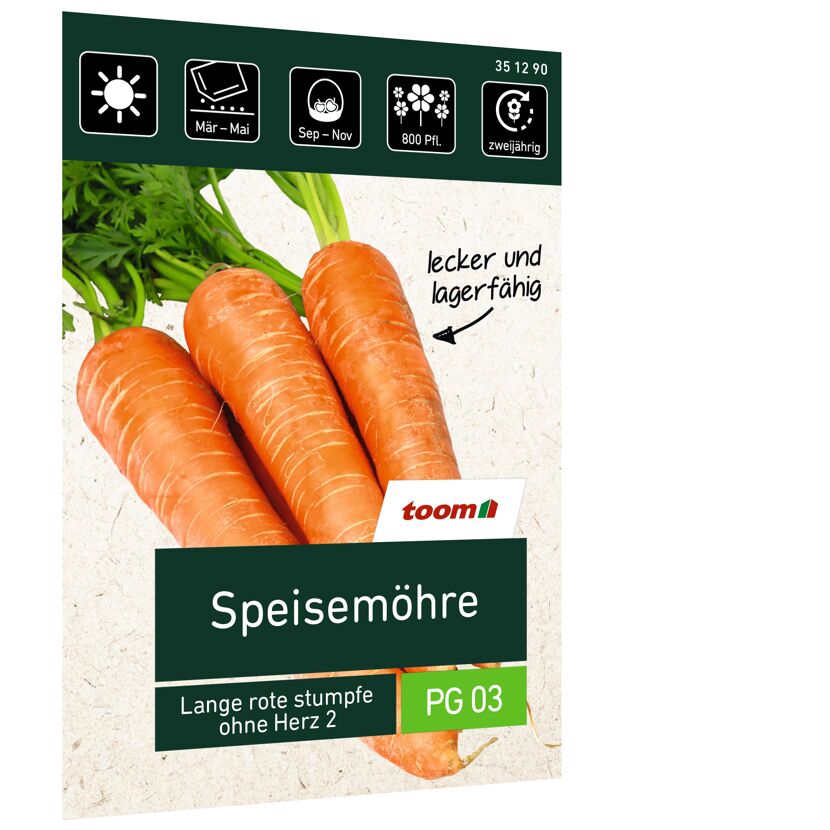 Speisemöhre Lange rote stumpfe ohne Herz 2