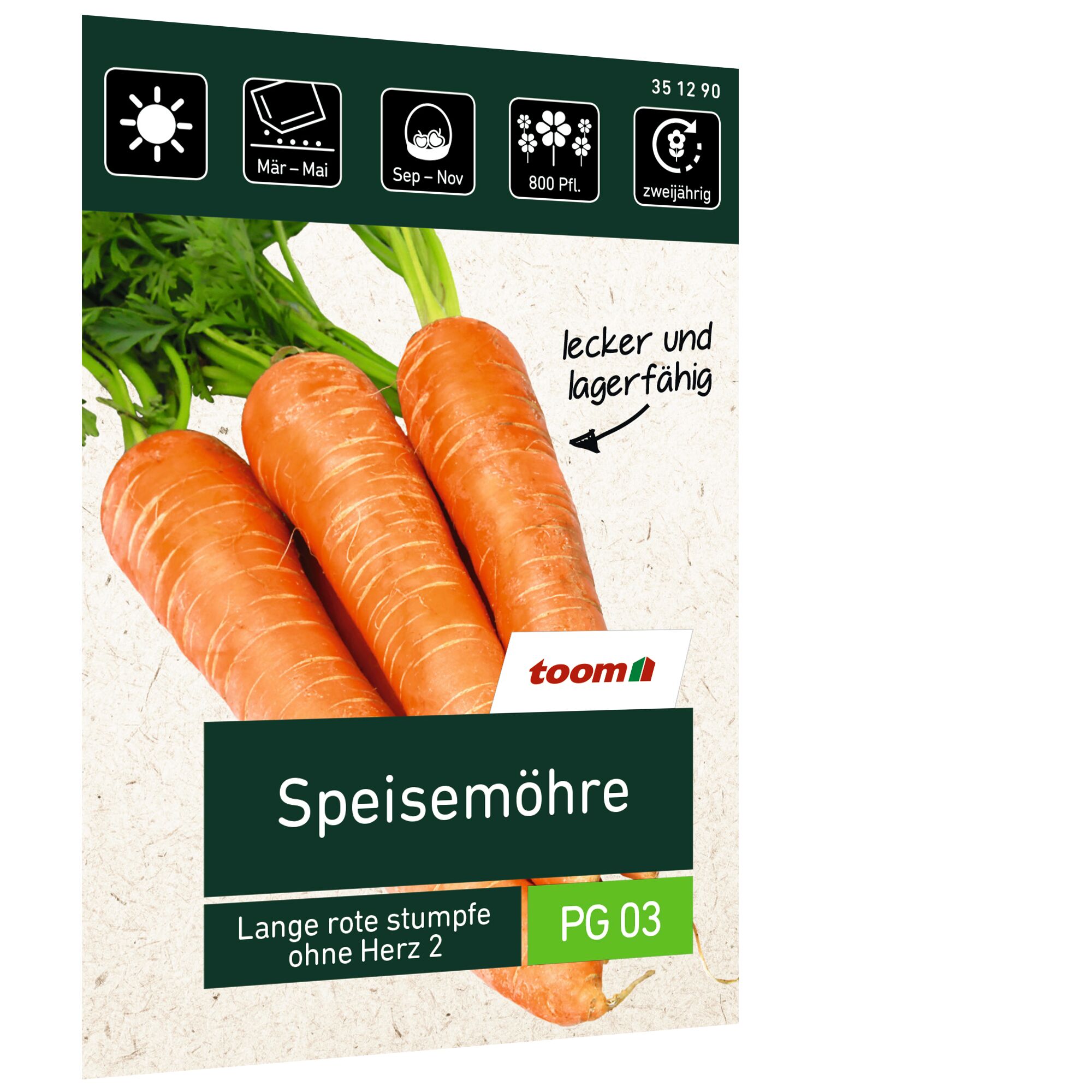 Speisemöhre Lange rote stumpfe ohne Herz 2