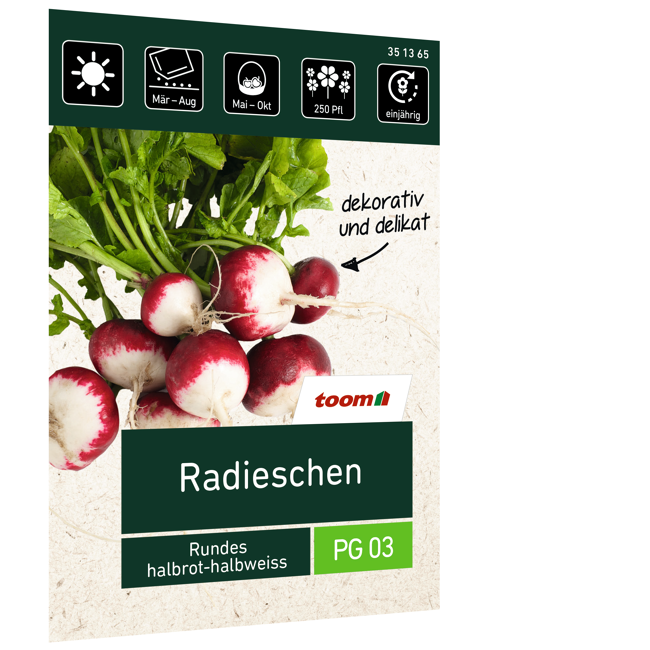 Bild von Radieschen Rundes 'halbrot-halbweiß'