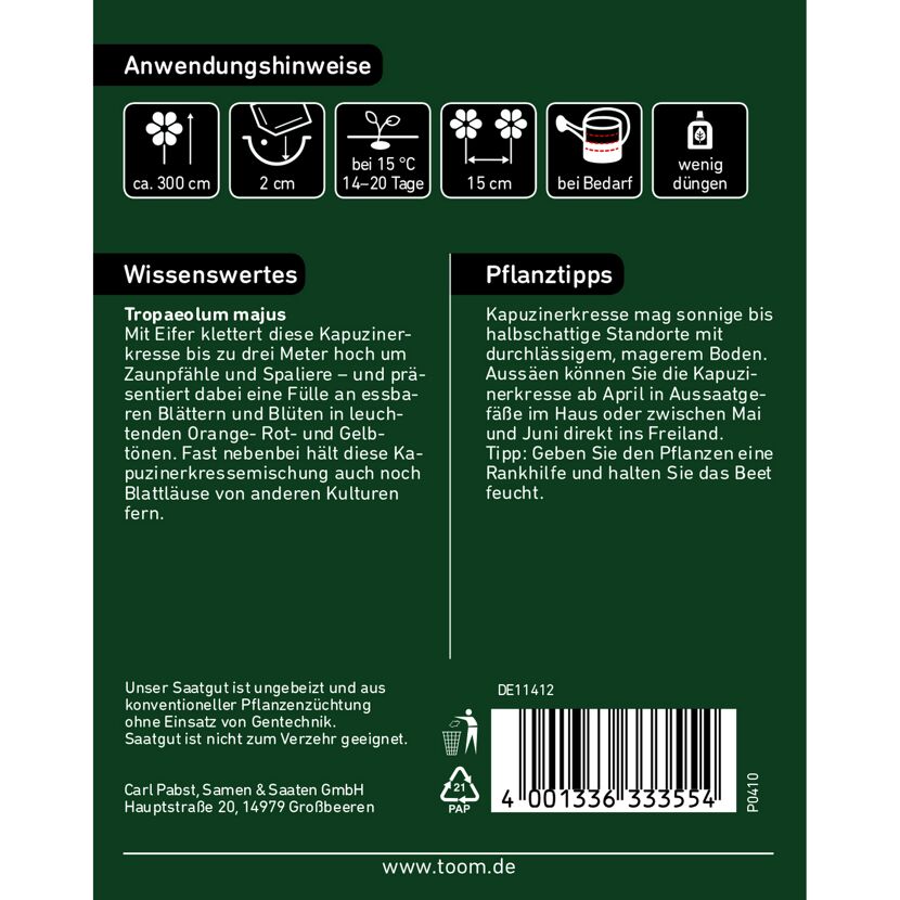 Kapuzinerkresse Rankender Mix