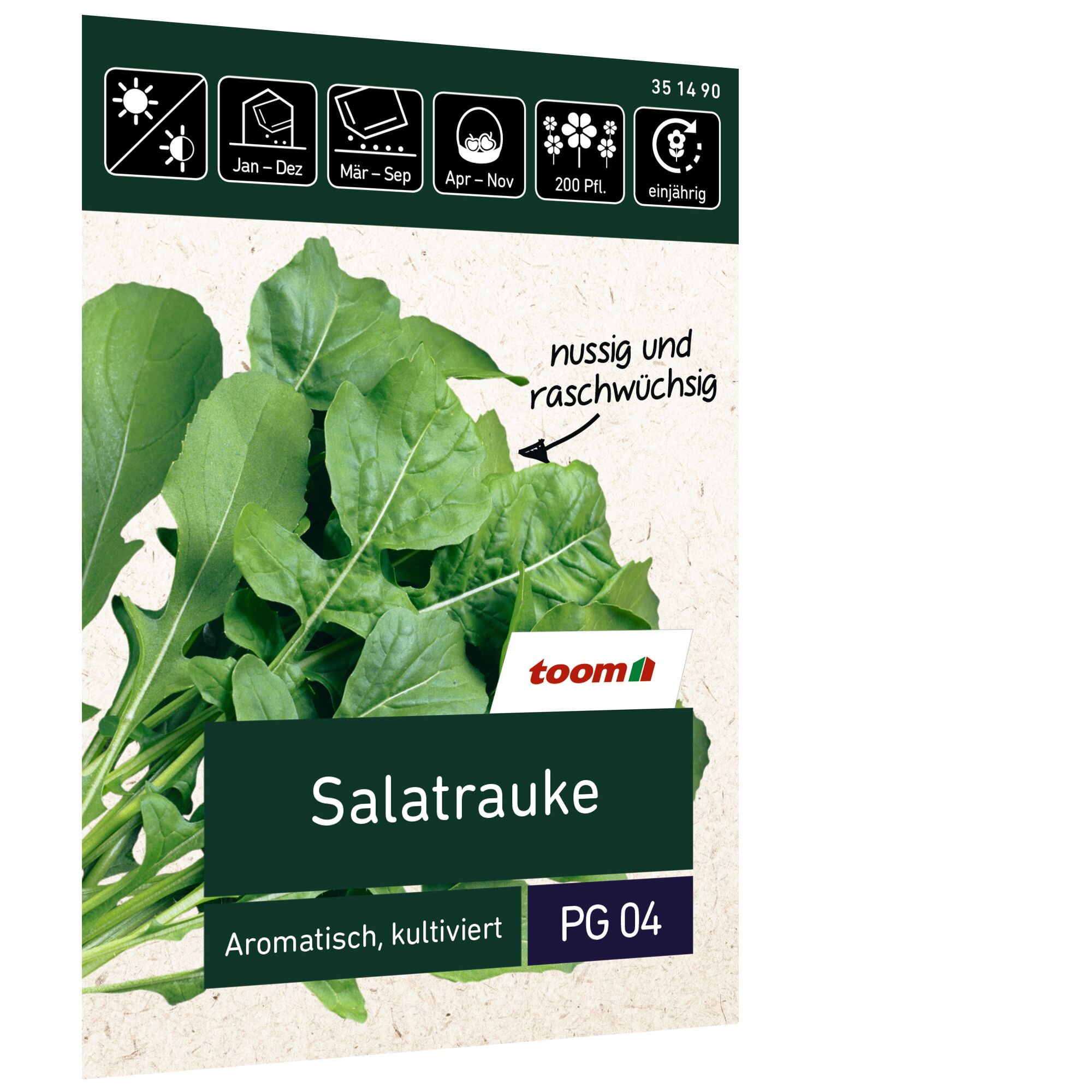 Salatrauke, aromatisch, kultiviert