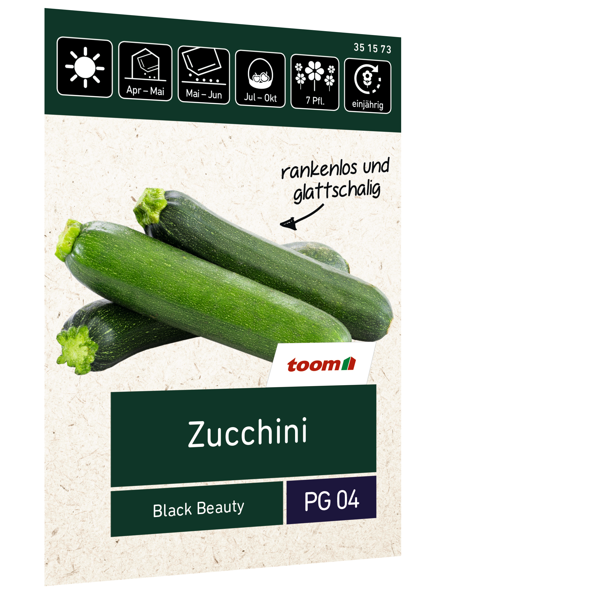 Zucchini 'Black Beauty' + product picture