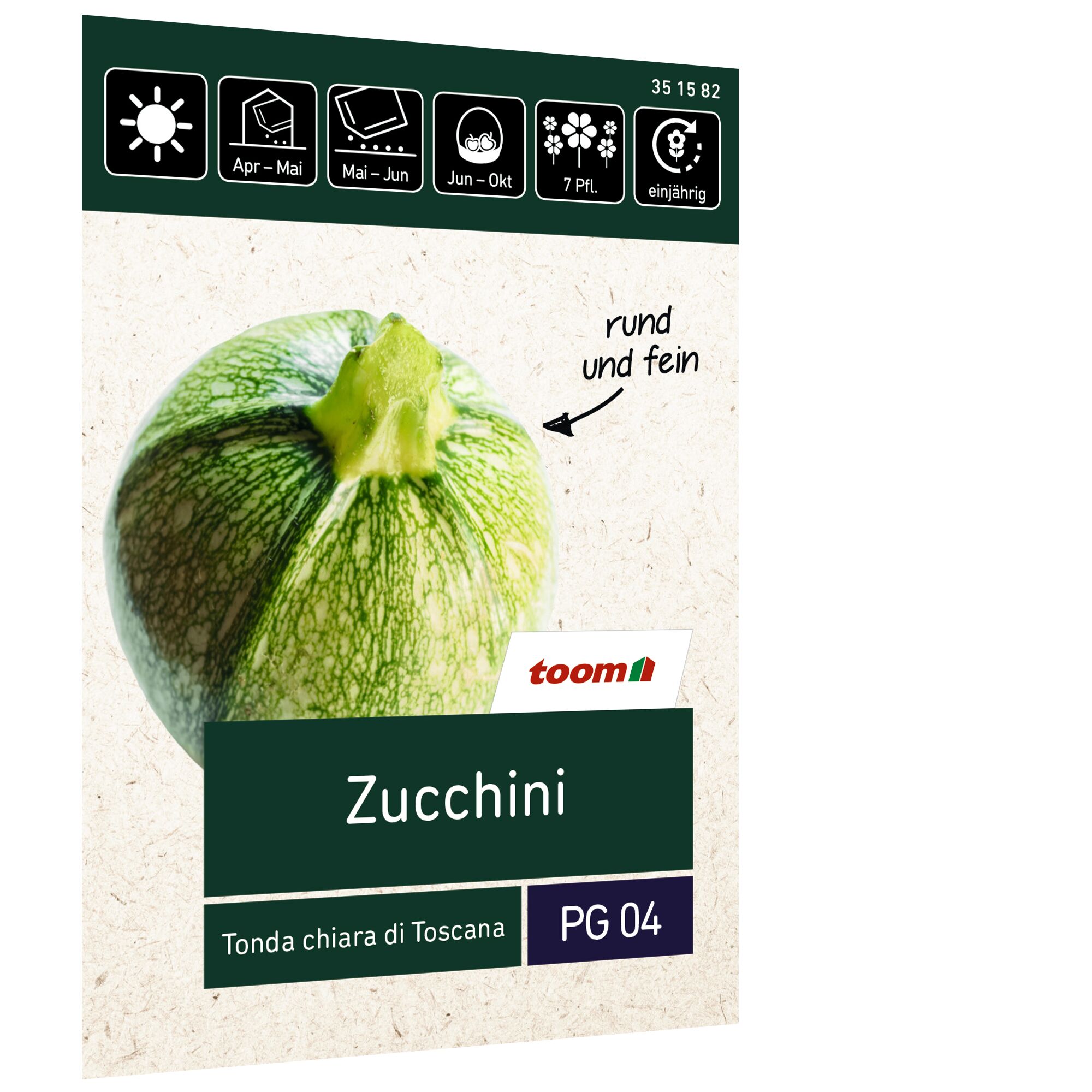 Runde Zucchini Tonda chiara di Toscana von toom