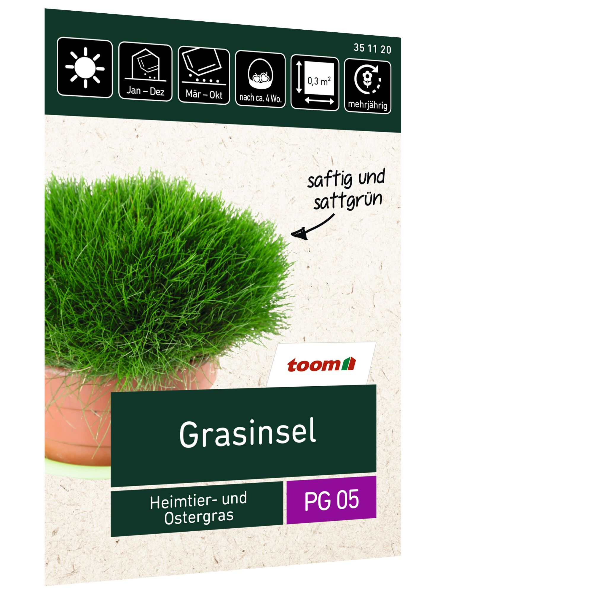 Grasinsel Heimtier- und Ostergras