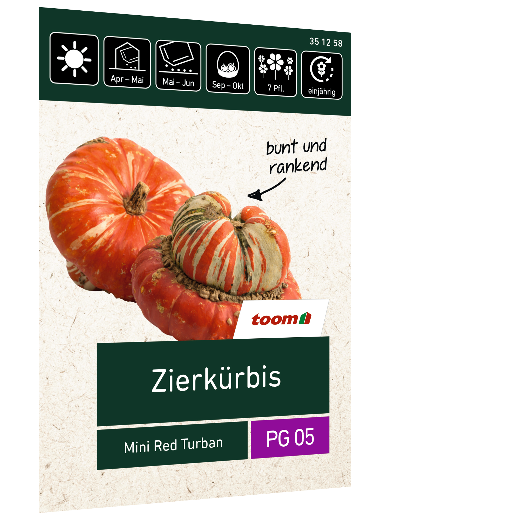 Zierkürbis 'Mini Red Turban' + product picture