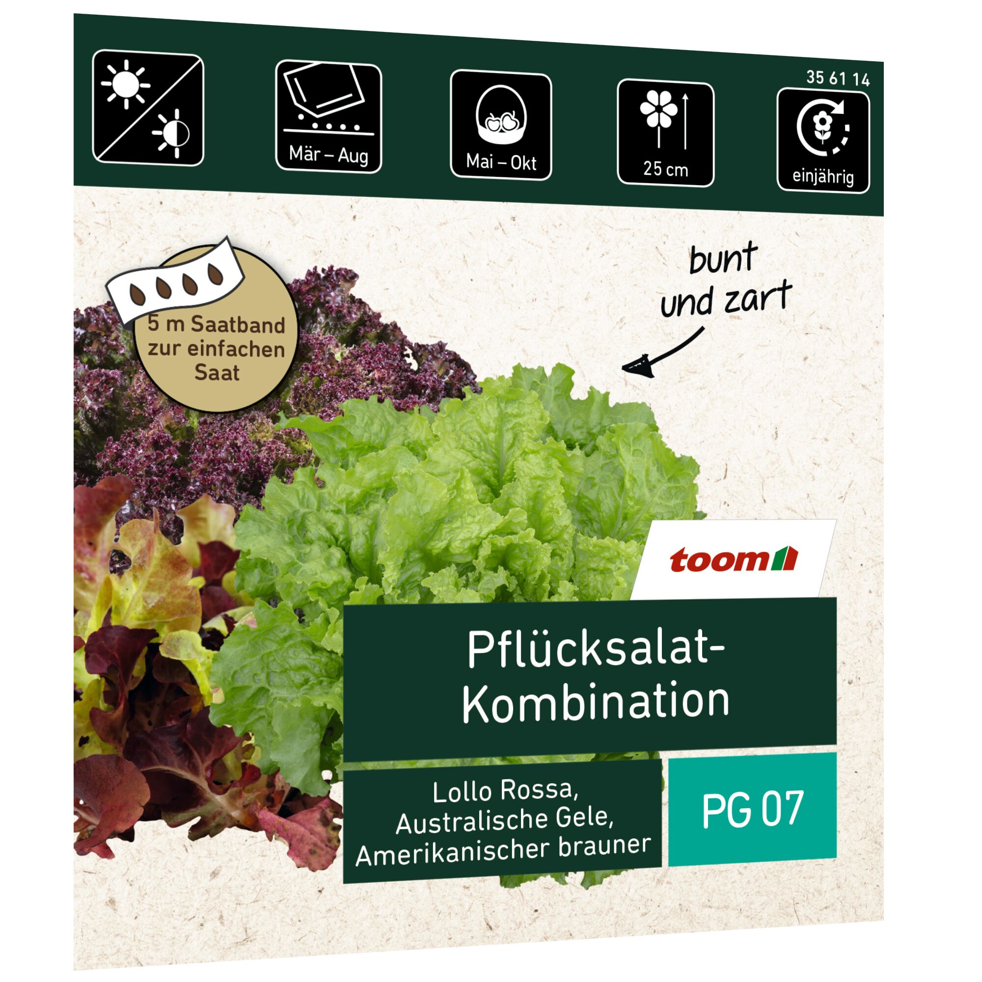 Toom Pflücksalat-Kombination, Saatband