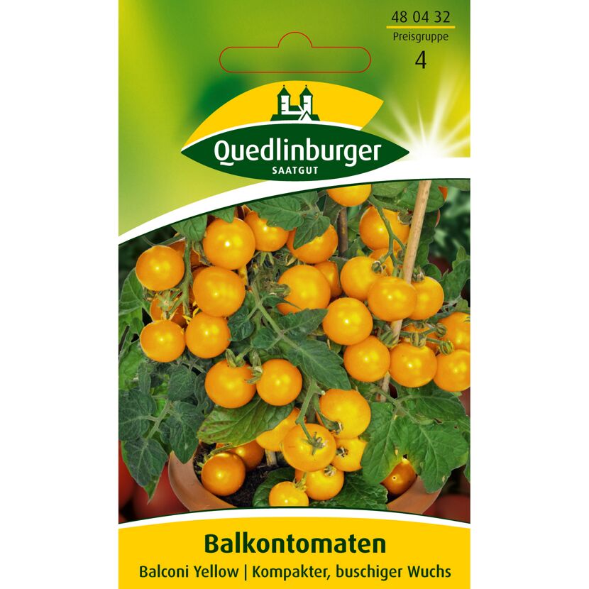 Balkontomaten Balconi Yellow, kompakt, buschiger Wuchs