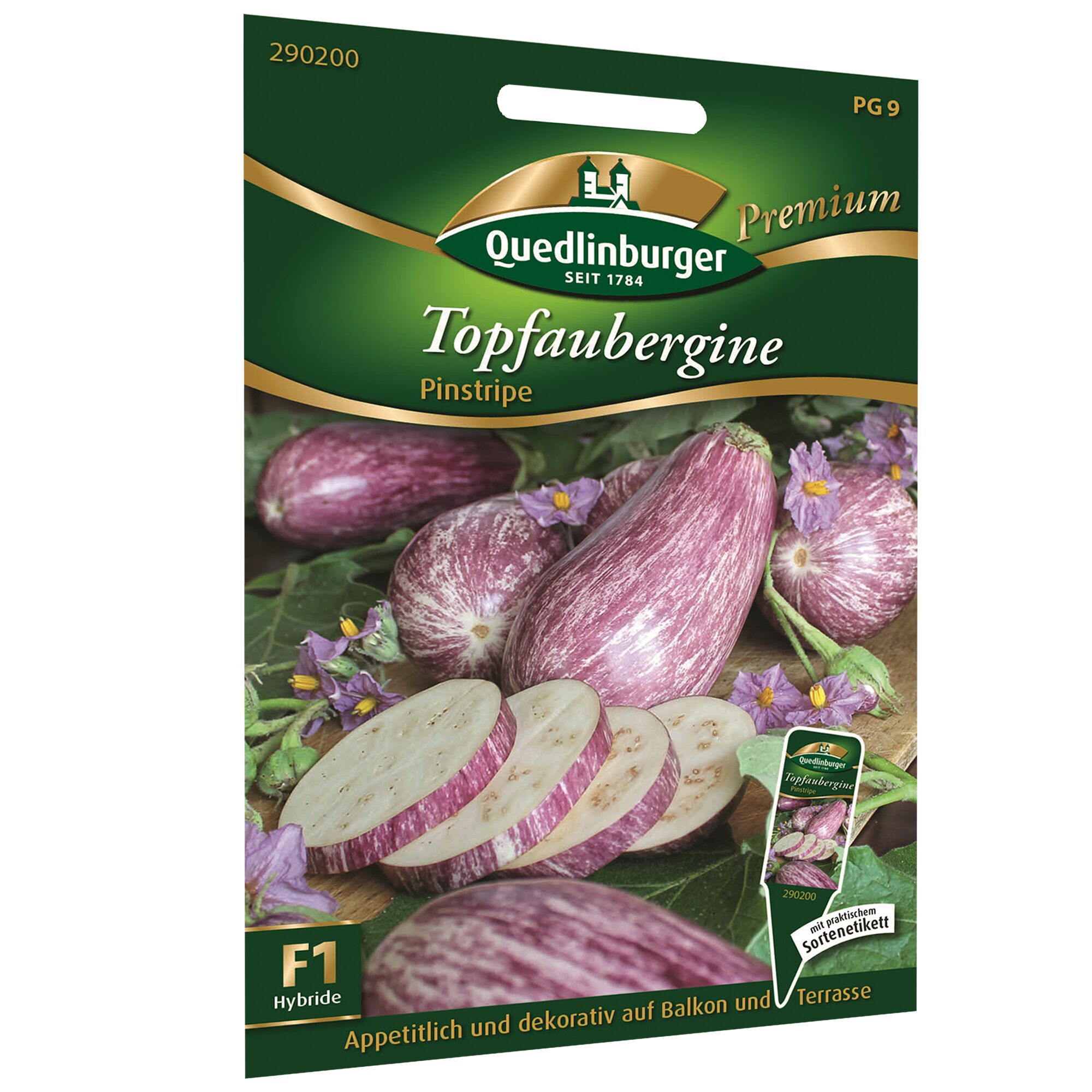 Quedlinburger Topfaubergine Pinstripe Samen