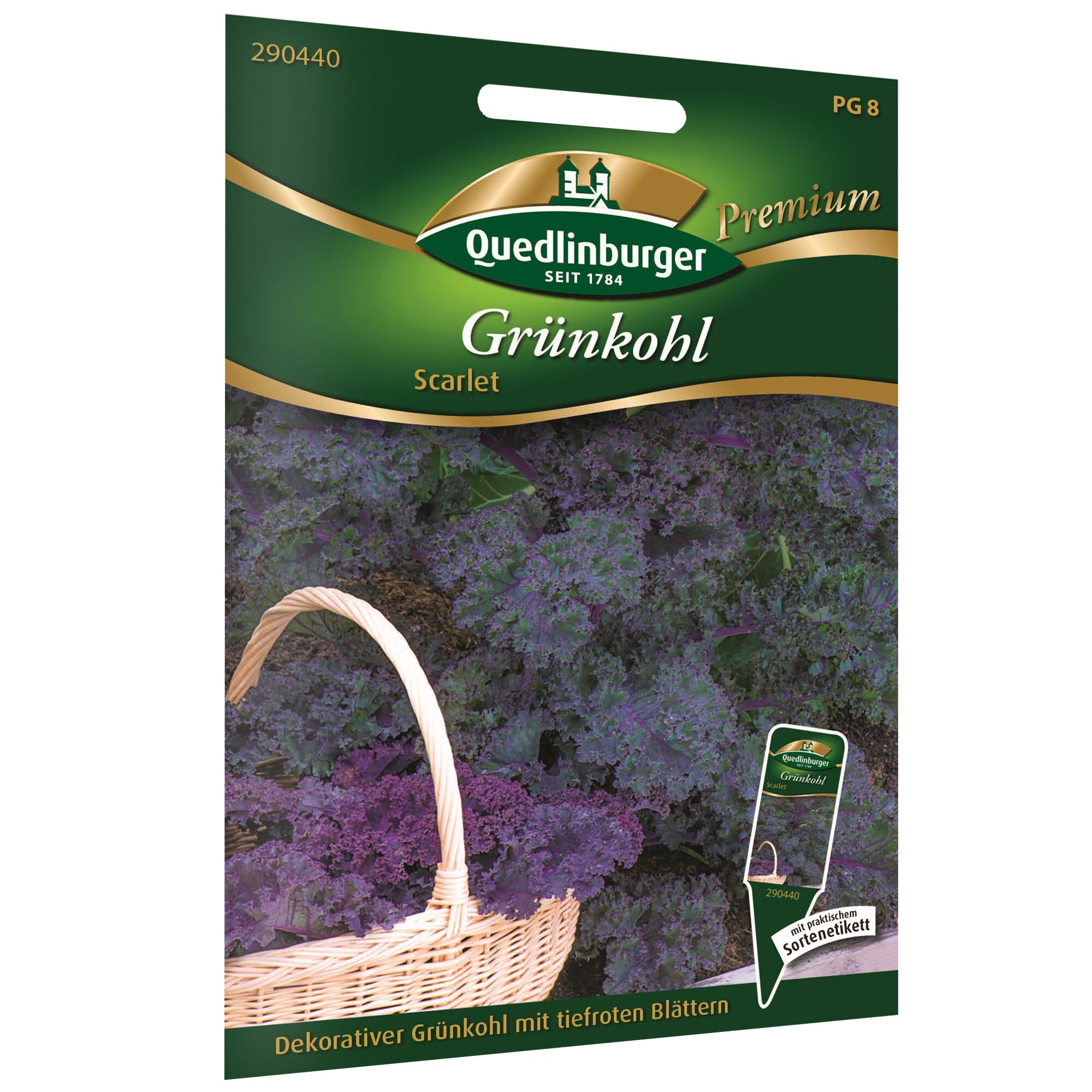 Quedlinburger Grünkohl Scarlet in einem Korb