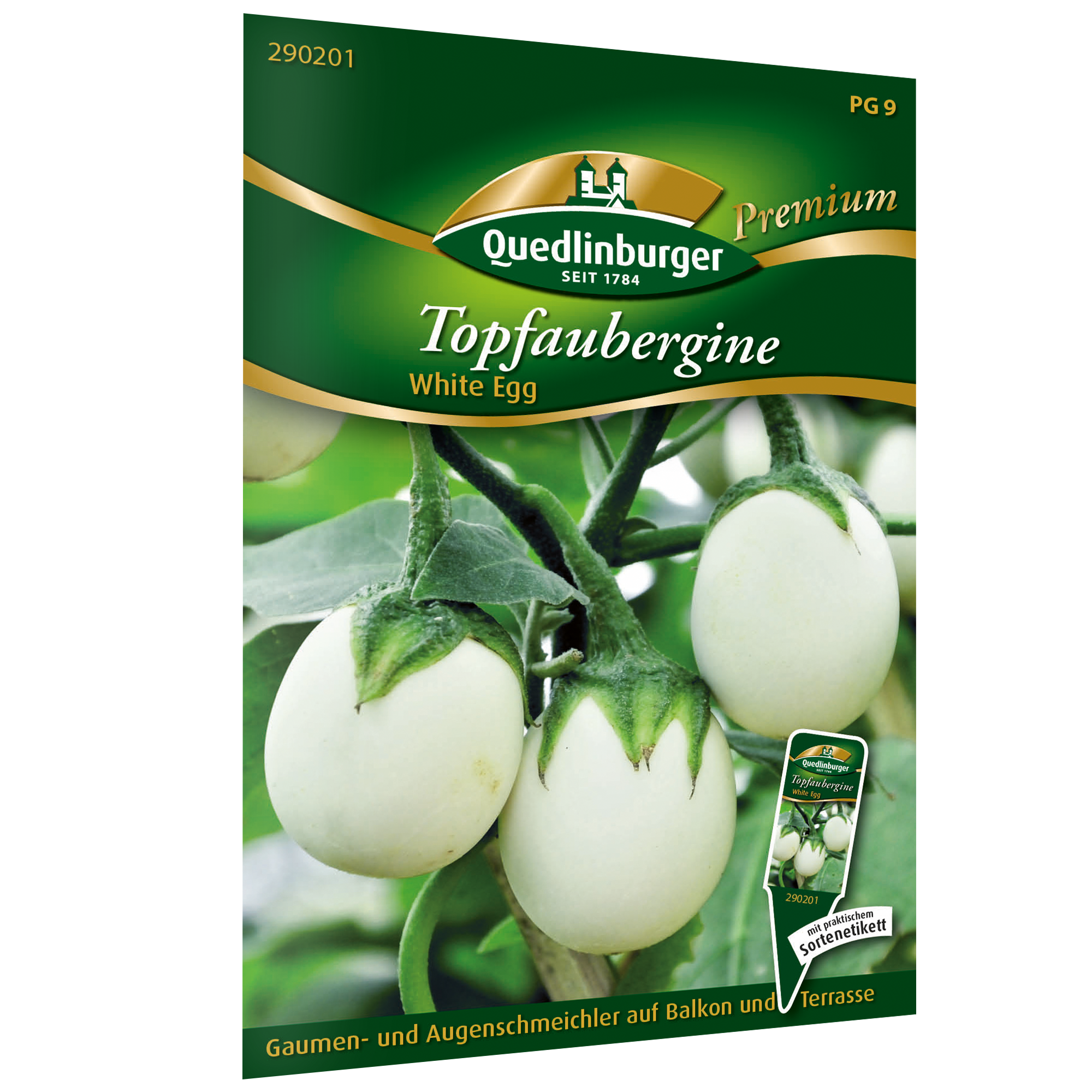 Topfaubergine 'White Egg' + product picture