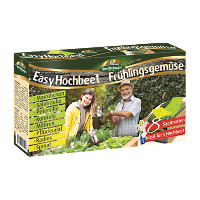 Bild von Hochbeet 'Easy Hochbeet - Frühlingsgemüse' Saatmatten Mischung