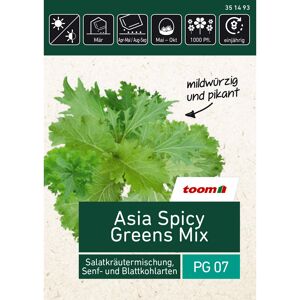 Asia Spicy Greens Mix Salatkräutermischung, Senf- und Blattkohlarten