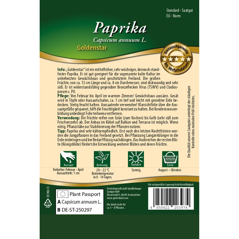 Paprika 'Goldenstar'