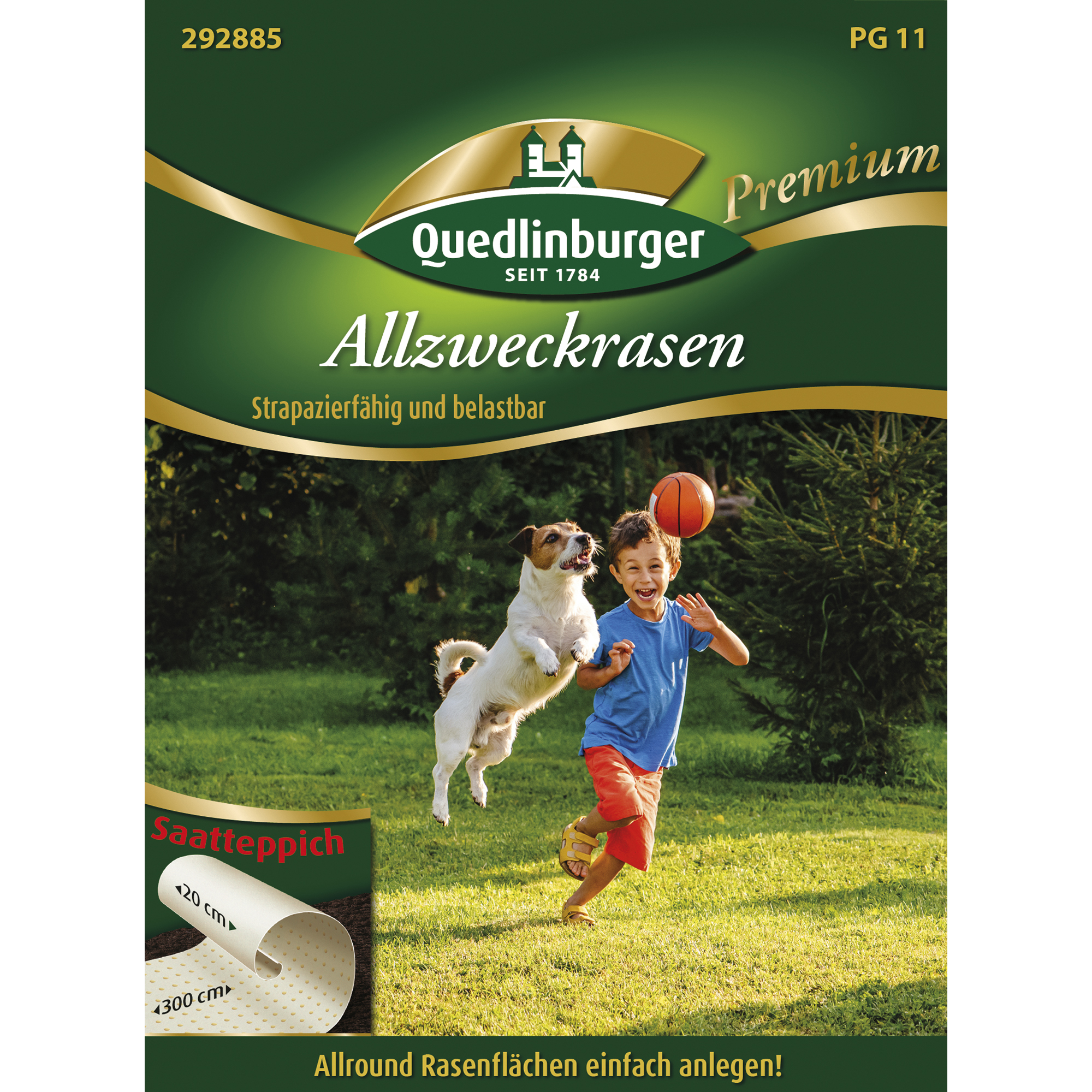 Allzweckrasen Saatteppich 20 x 30 cm