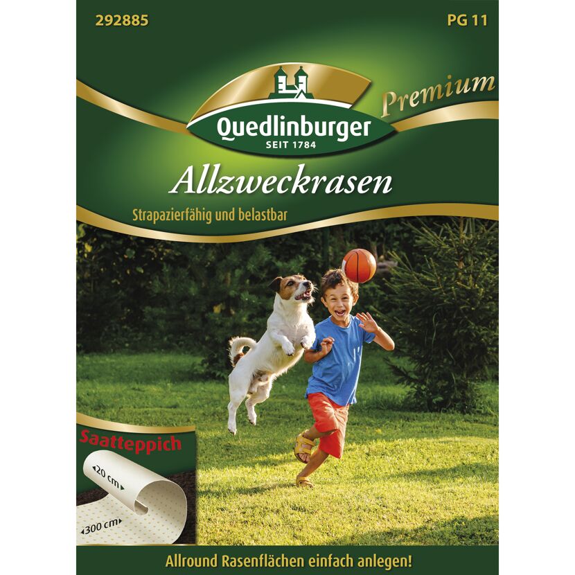 Allzweckrasen Saatteppich 20 x 30 cm