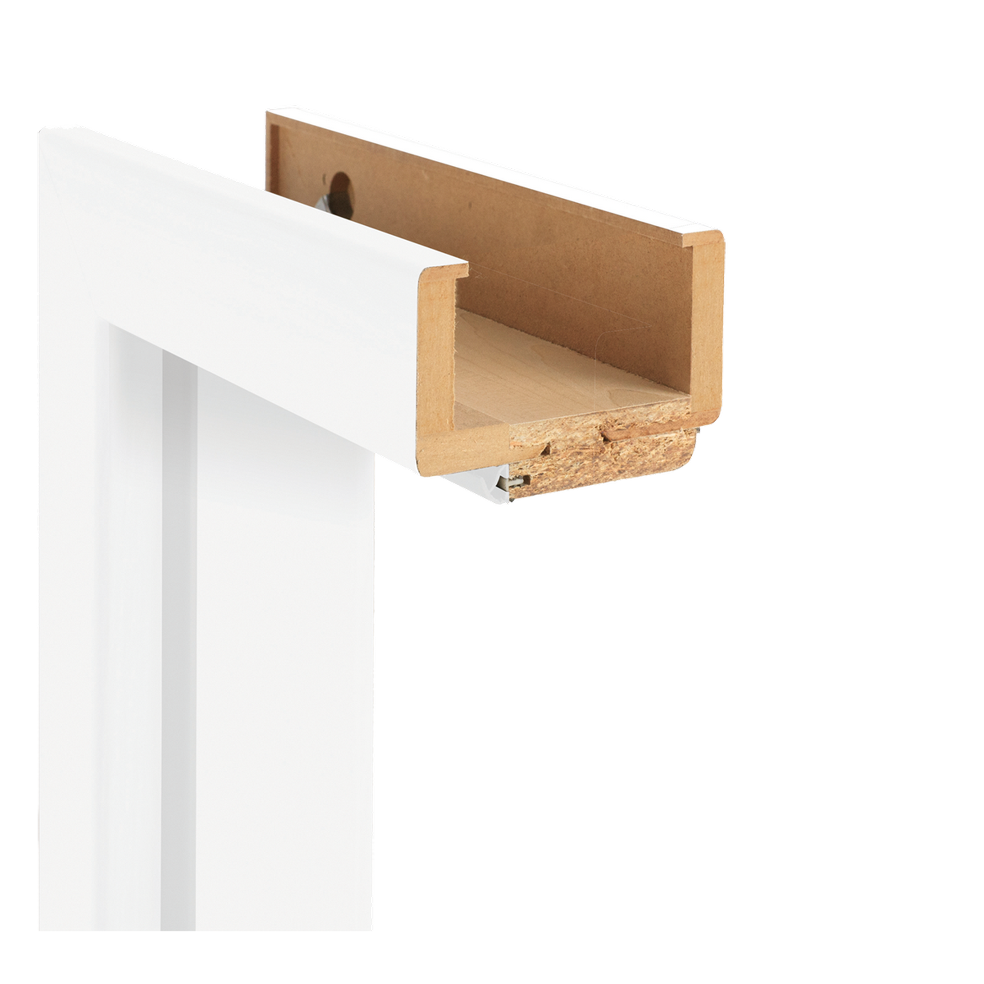 Zarge 'Linea' weiß 198,5 x 86 x 18-20 cm, Rechtsanschlag
