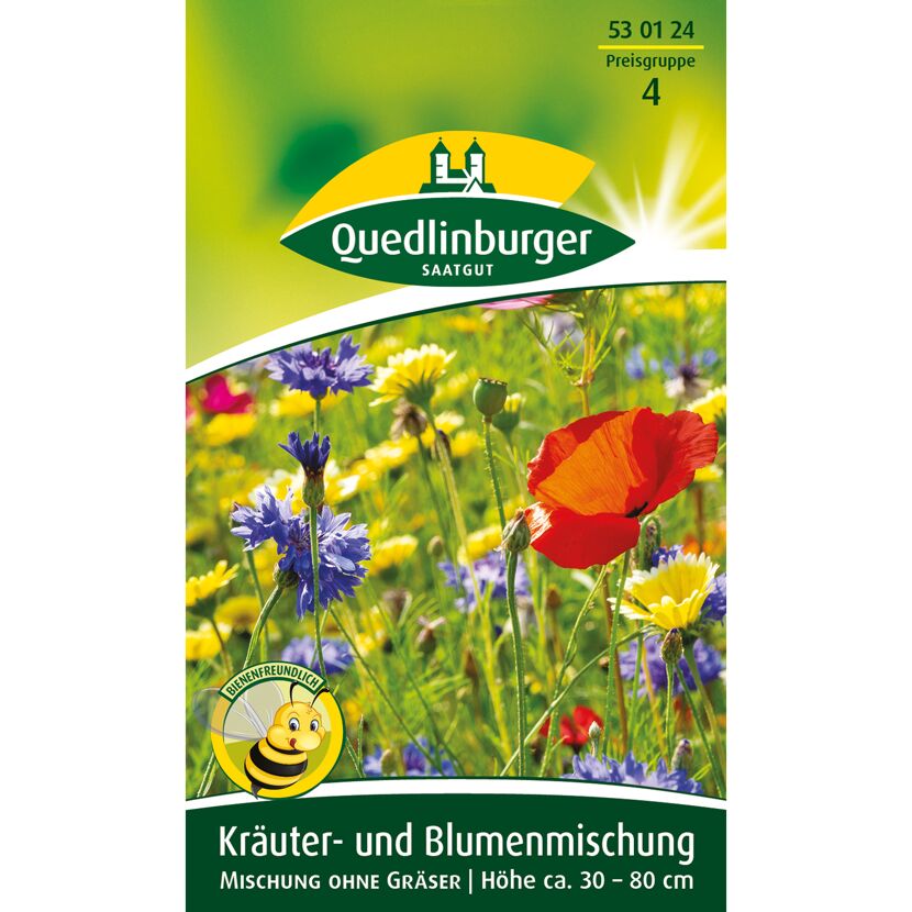 Kräuter- und Blumenmischung ohne Gräser