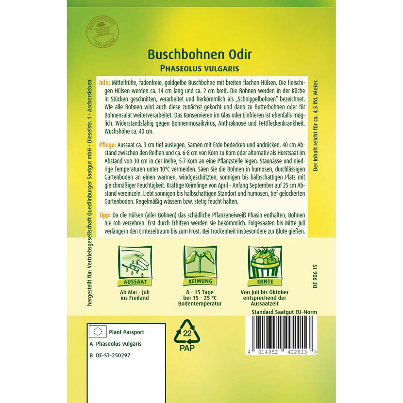 Buschbohnen 'Odir'