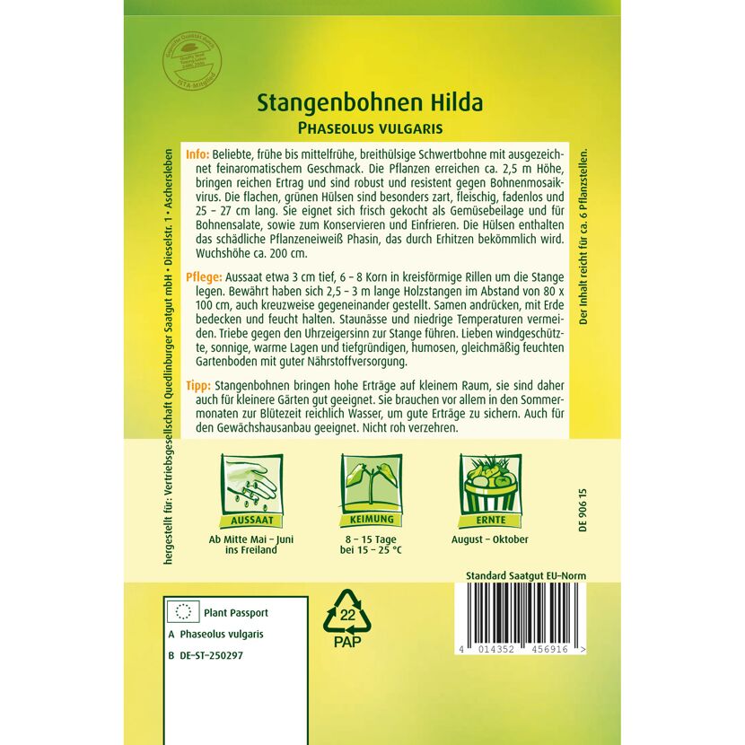 Stangenbohnen 'Hilda'