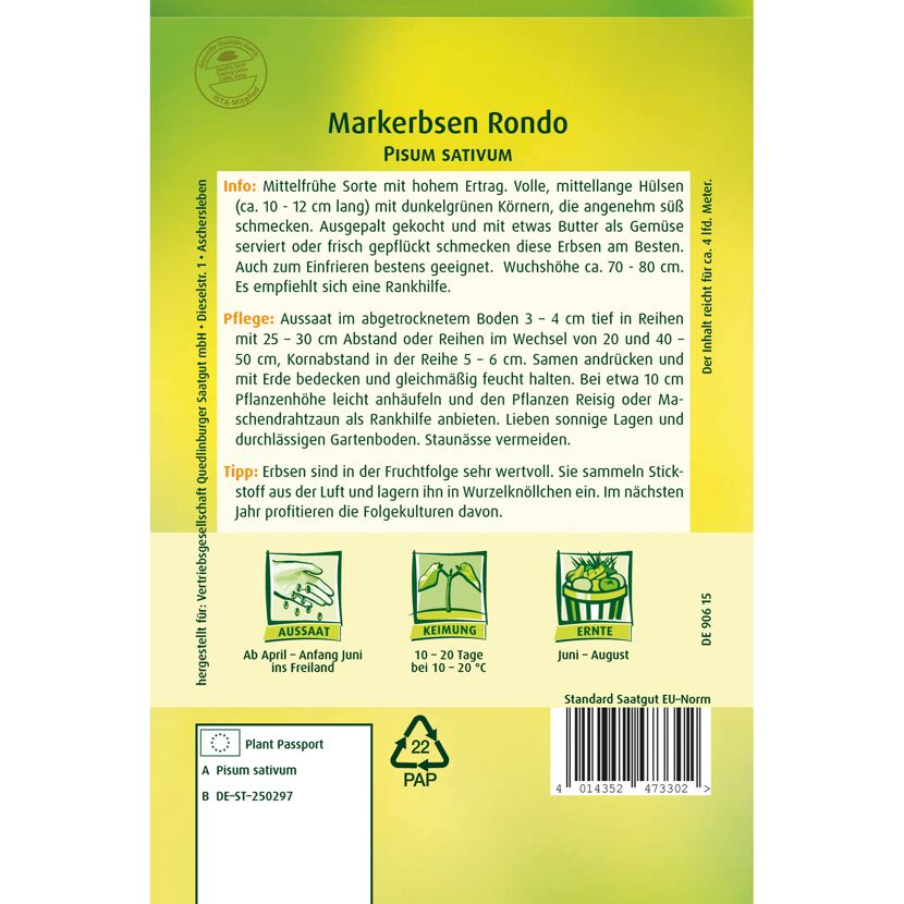 Markerbsen 'Rondo'