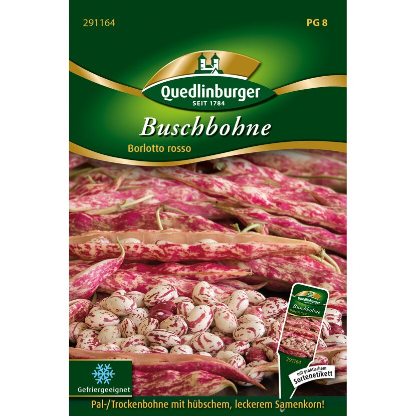 Buschbohne 'Borlotto rosso'