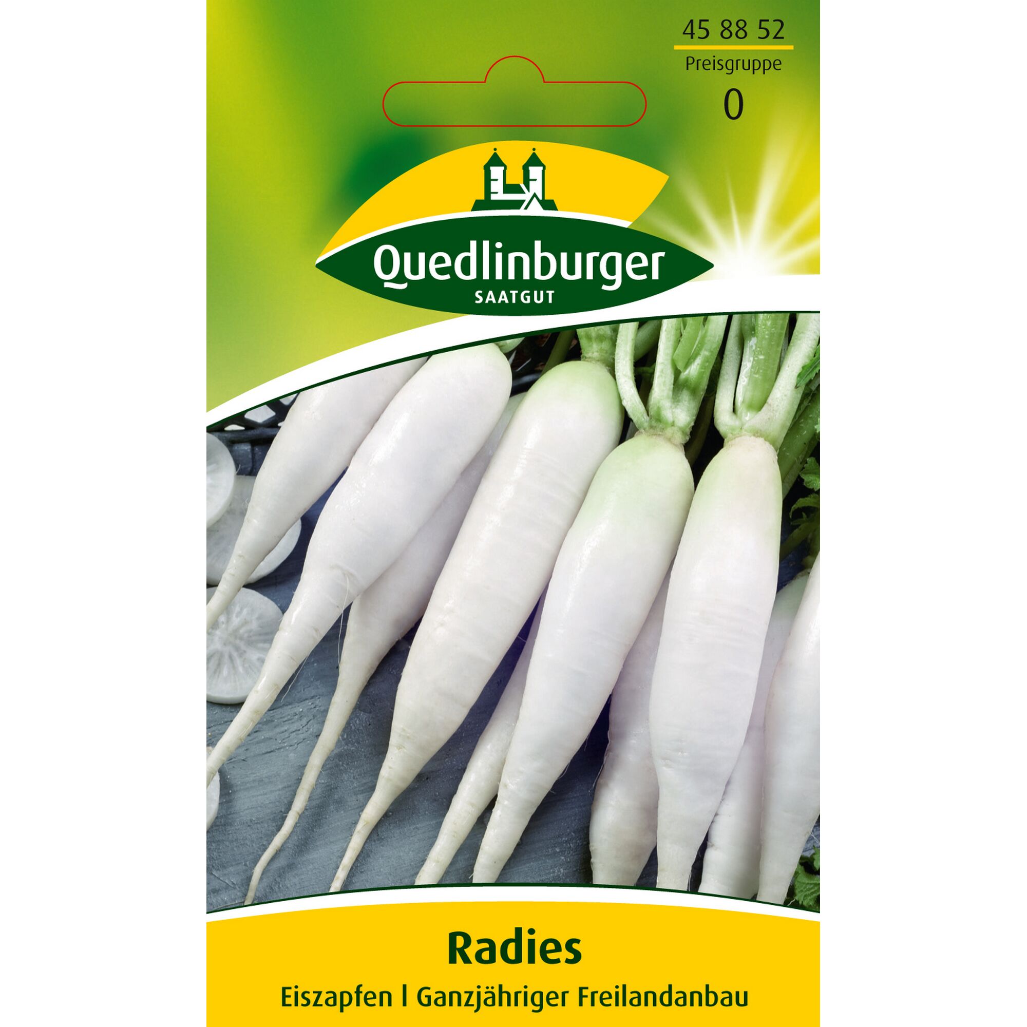 Weiße Radieschen Eiszapfen von Quedlinburger Saatgut