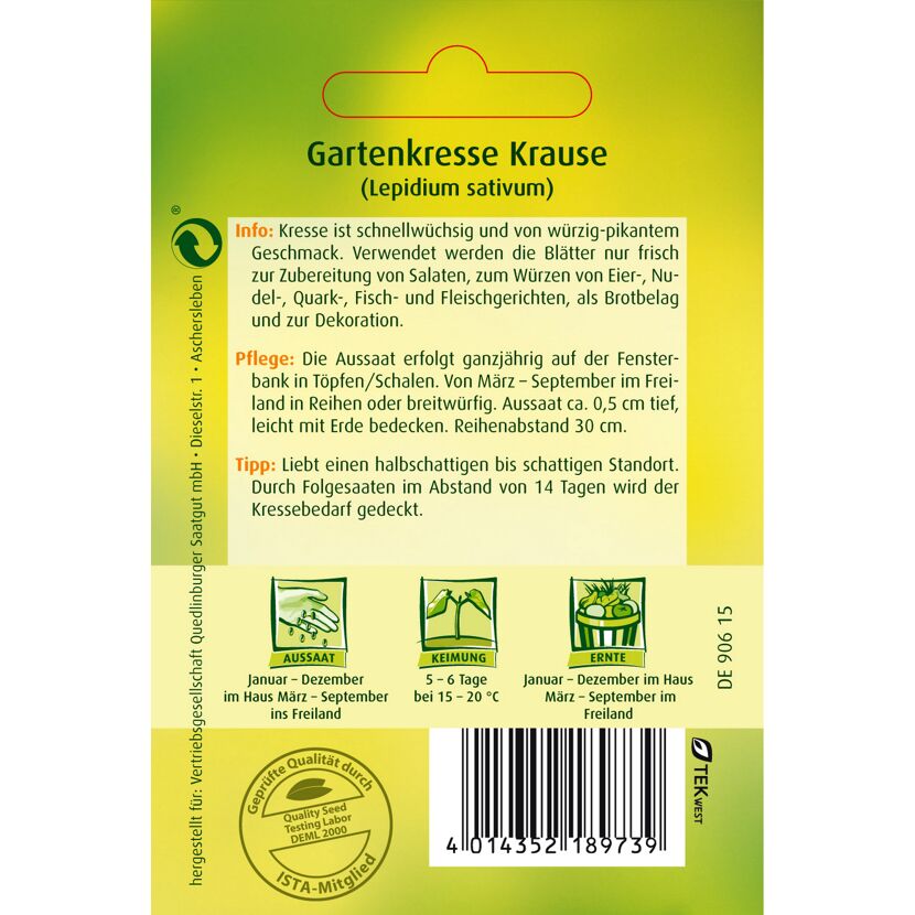 Gartenkresse Krause Samen