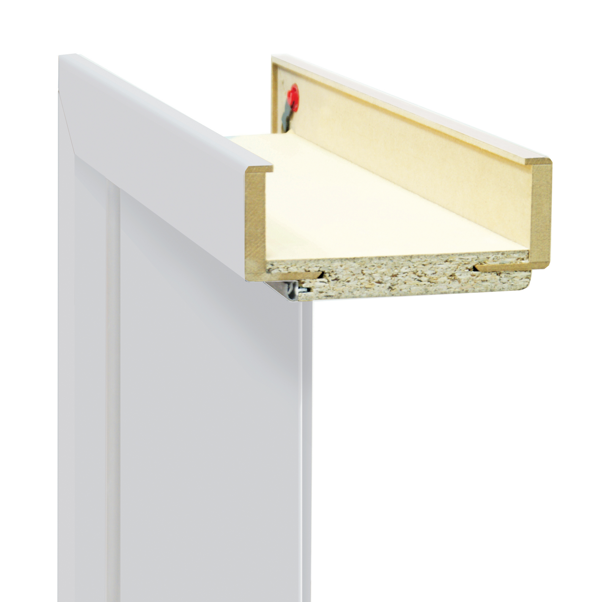 Zarge 'Modern' hellgrau 198,5 x 61 x 24-26 cm, Linksanschlag