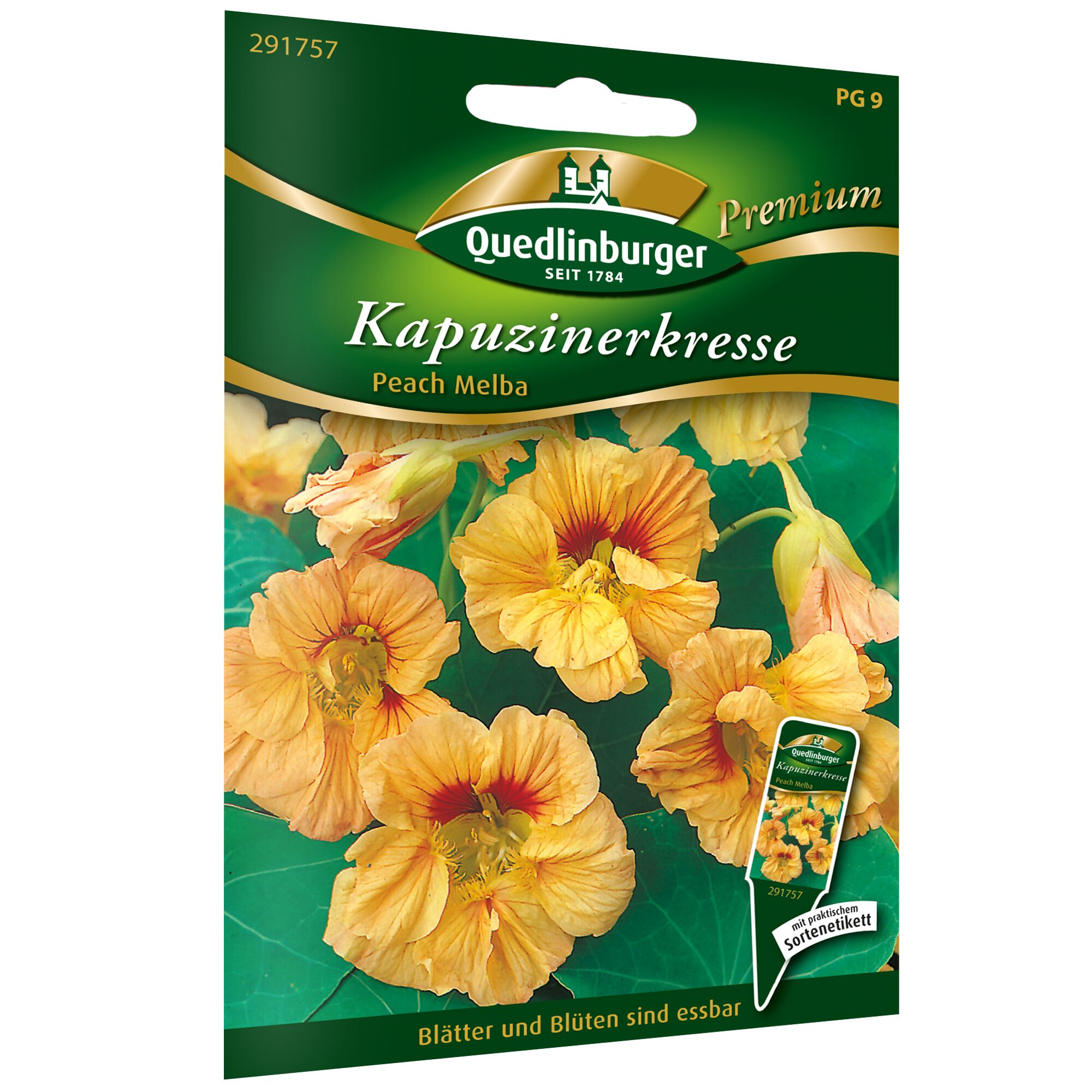 Samen Kapuzinerkresse Peach Melba von Quedlinburger
