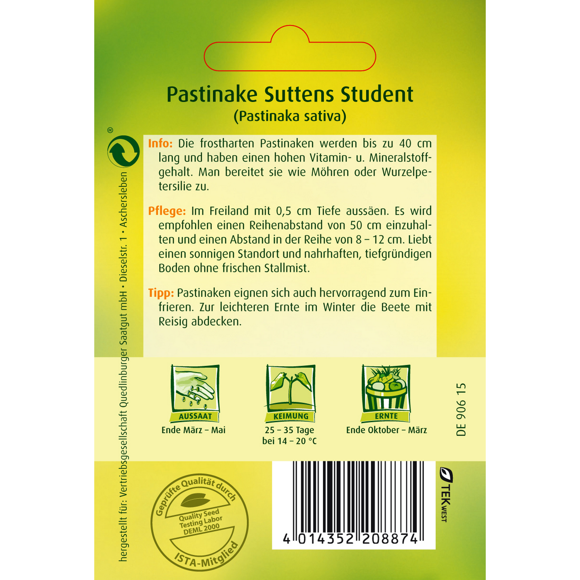 Pastinake 'Sutten Student' + product picture