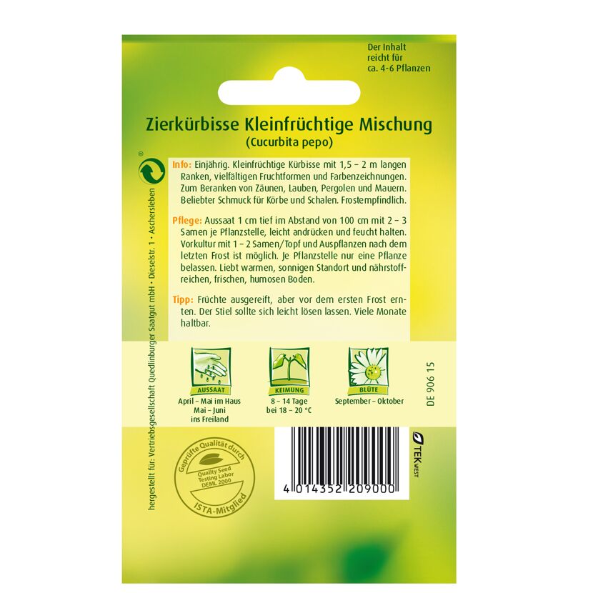 Zierkürbis kleinfruchtig, Mischung