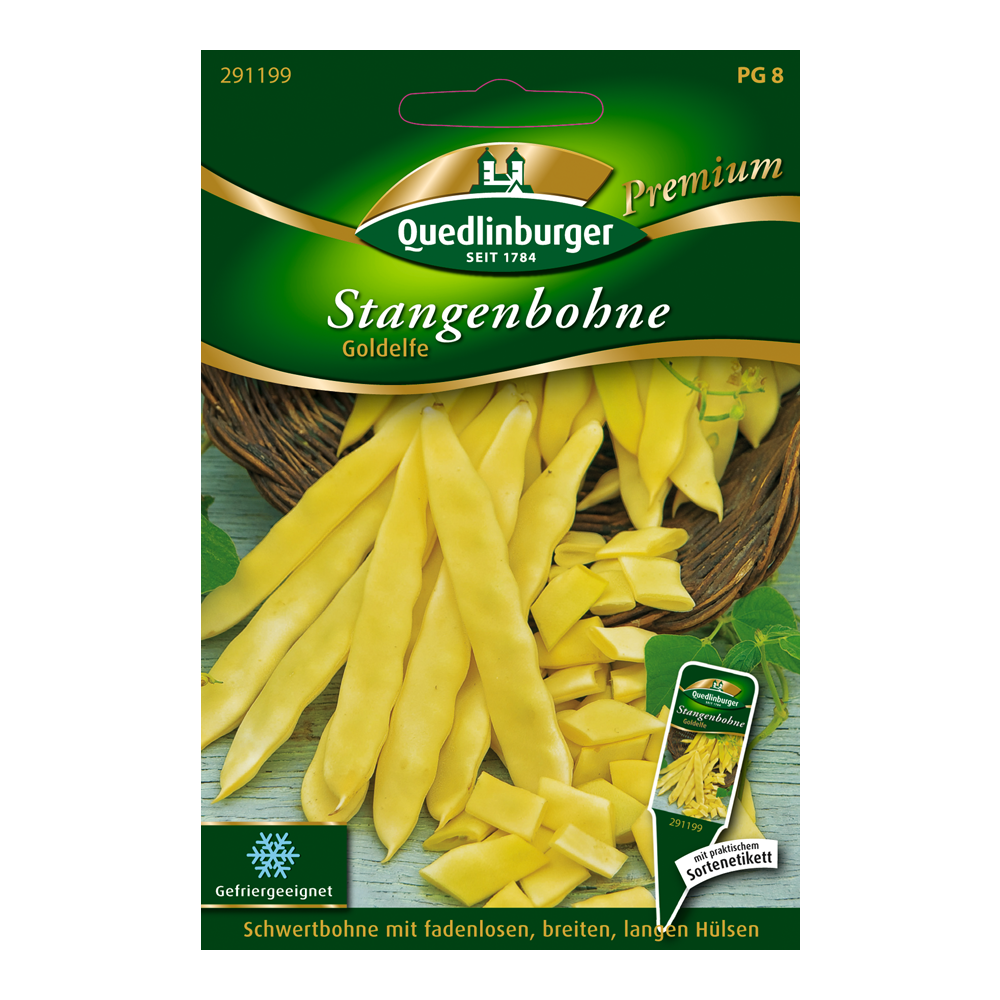 Stangenbohne "Goldelfe" 8 Stück + product picture