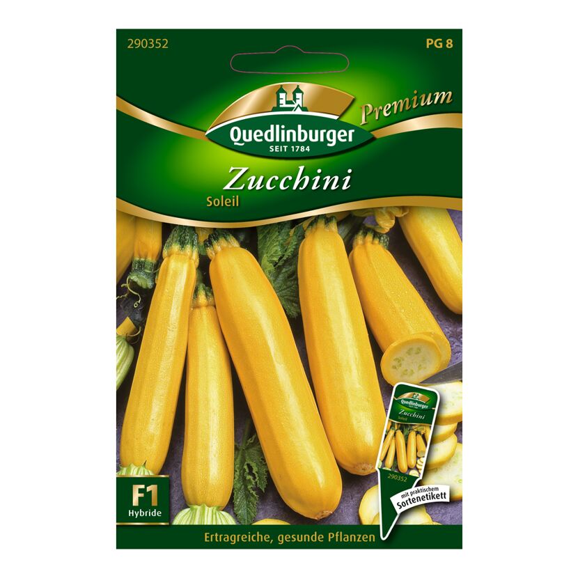 Gelbe Zucchini Soleil von Quedlinburger